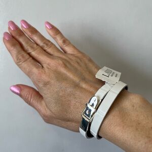 Lauren Ralph Lauren White Leather Bracelet NWT